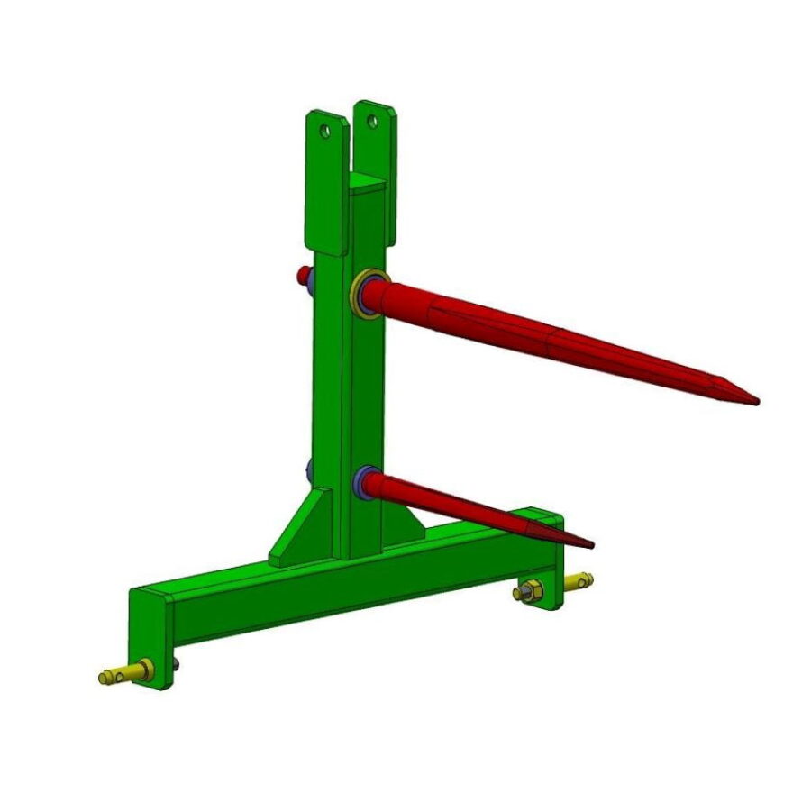 Rear Mounted – Inverted “T” Bale Spike w/ Anti-rotation Tine