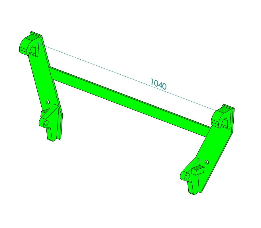 QUICKE Euro Hook No. 8 (Joined) - Weld On Brackets - Evans and