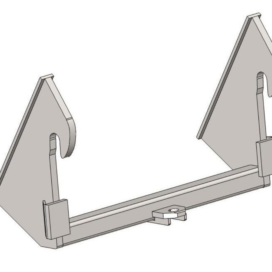 Merlo (Single Piece) 30 degree offset, with backplates – Weld On Brackets