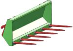 6 Tine Fork 1.22m (48in) - Lewis QH Loader Compact Tractor