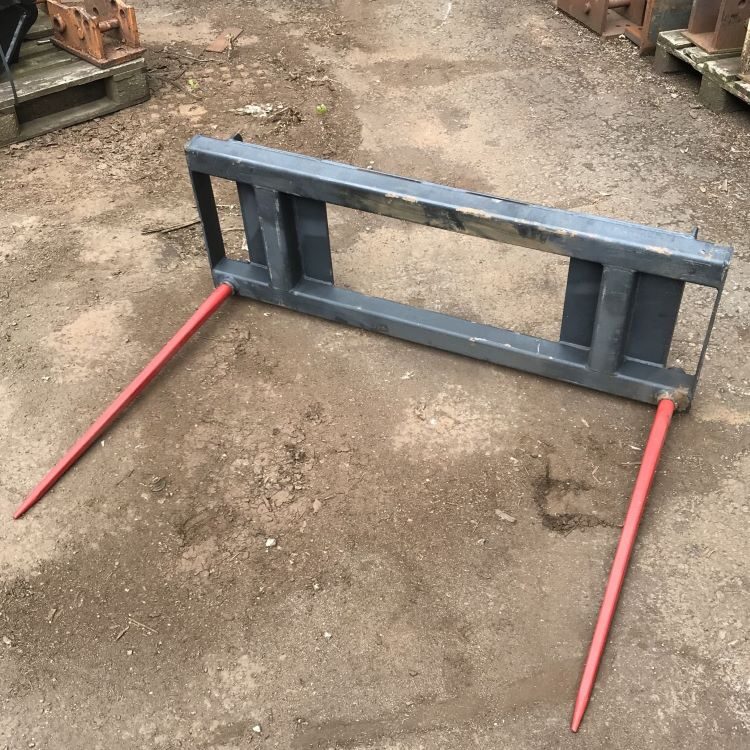 Skid Steer Bale Spike - Twin Kverneland Conus 1 Tines for Quadrant Bales